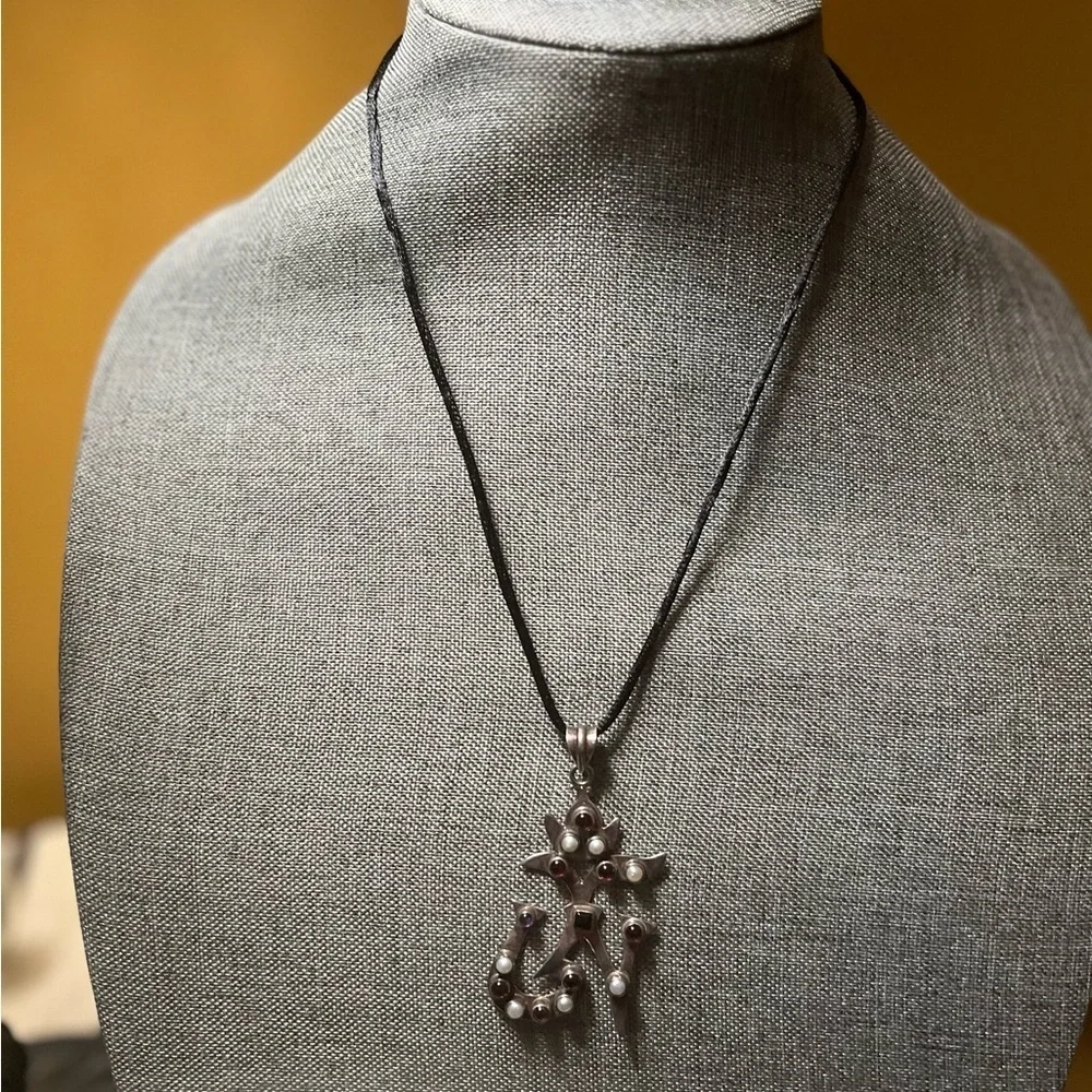 Vintage 925 Tibetan Om Pendant
